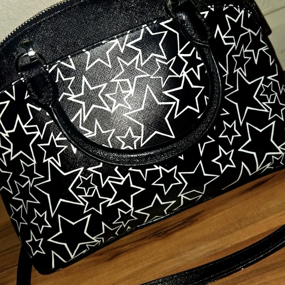 Michael Kors Black and White Star Pattern Women's Bag - Picture 2 of 3